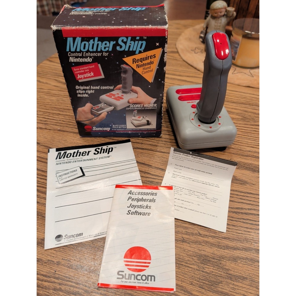 Nintendo NES Mother Ship Control Enhancer by Suncom Joystick In Box
